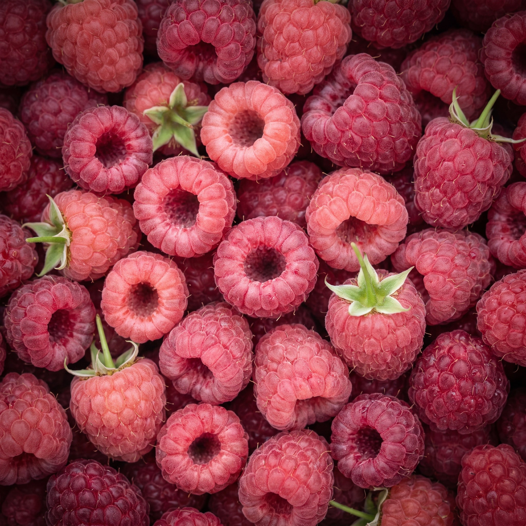 Fond de framboises fraîches, rappel du goût
